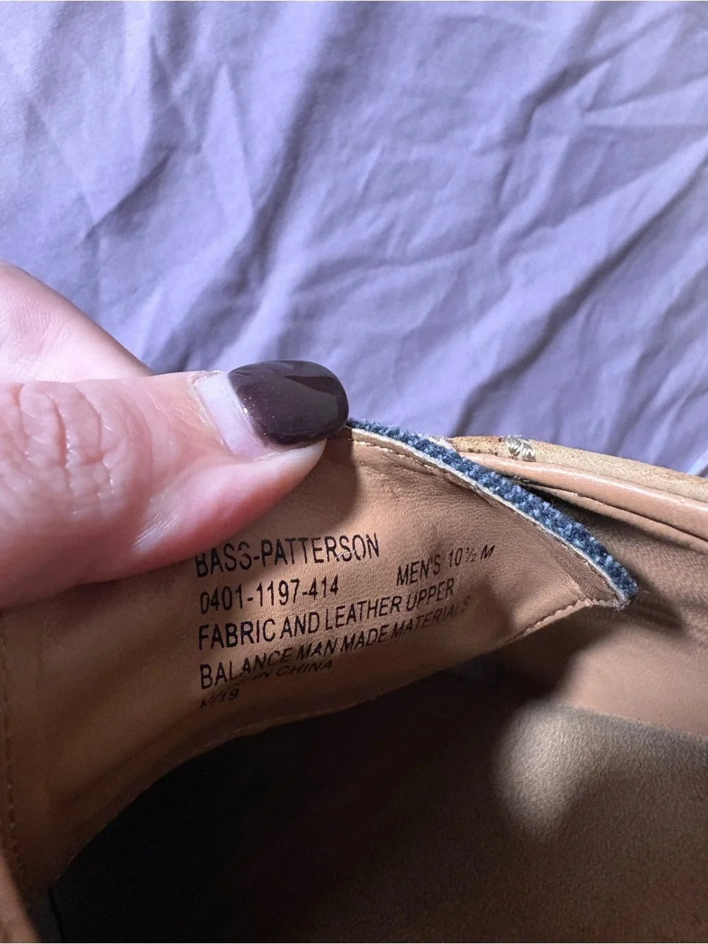G.H. Bass & Co. Navy Canvas and Tan Leather Derby Shoes